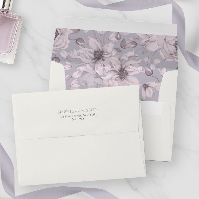 Lavender Grey Floral Envelope (Creator Uploaded)