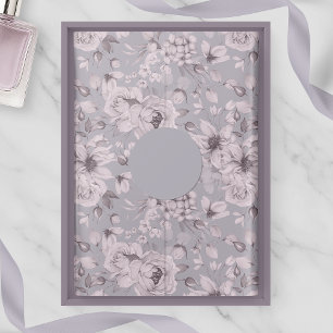 Lavender Grey Floral  Tissue Paper