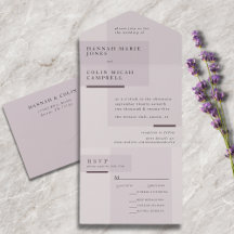 Lavender Grey Neutral Minimalist Wedding