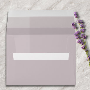Lavender Grey Neutral Minimalist Wedding Envelope