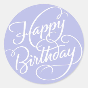 LAVENDER HAPPY BIRTHDAY STICKER