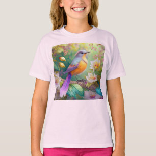 Lavender Headed Orange Breasted Fantasy Bird T-Shirt