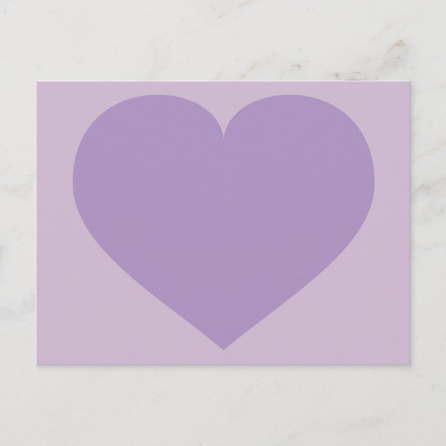 Lavender heart postcard (Front)