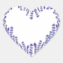 Lavender Heart Sticker