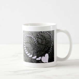 Lavender Heart Swirls Coffee Mug