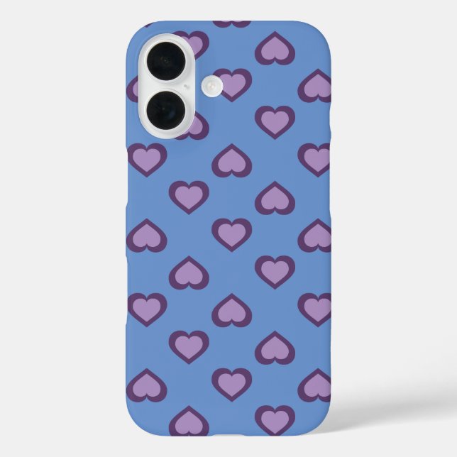 Lavender Hearts Pattern Case-Mate iPhone Case (Back)