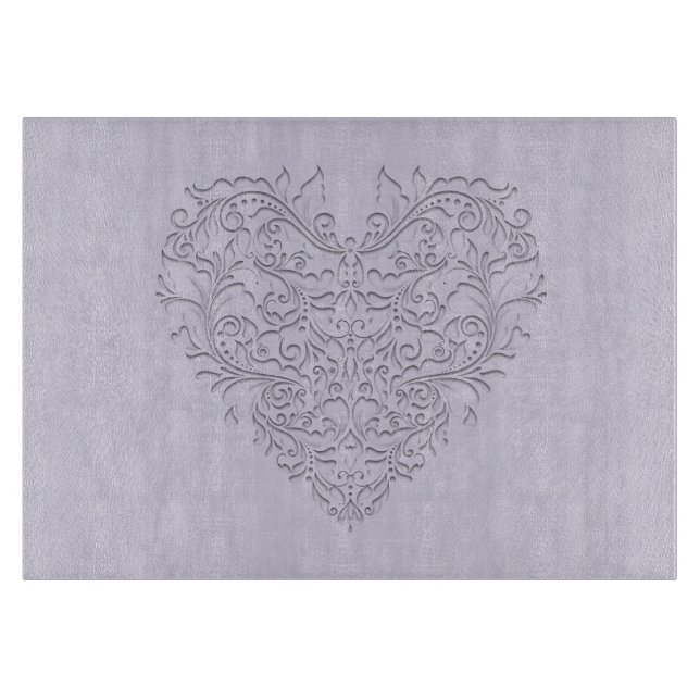Lavender HeartyChic Cutting Board (Front)