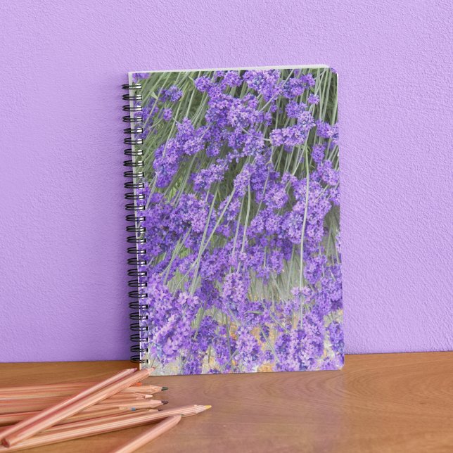 Lavender Herb Blooms Floral Notebook (In Situ)