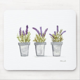 Lavender herb pots mouse mat