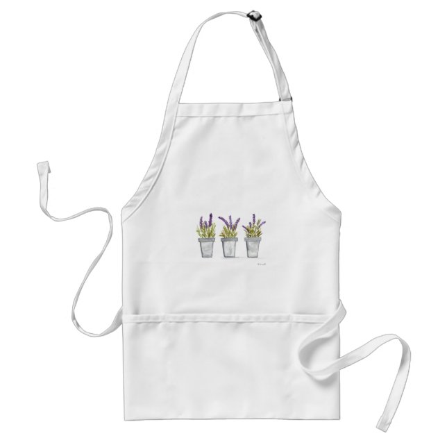 Lavender herb pots standard apron (Front)