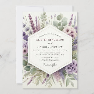 Lavender Herbal Meadow Wedding Invitation