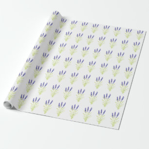 Lavender herbs Lilac Violet Watercolor flowers Wrapping Paper