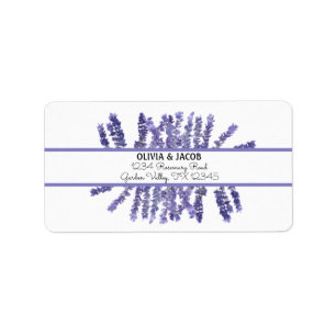 Lavender Herbs Violet Botanical Greenery Label