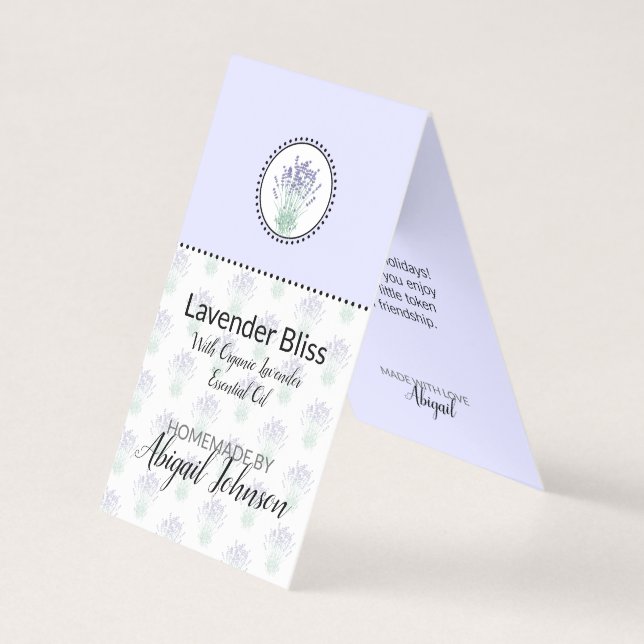 Lavender Homemade Bath & Body Label | Gift Tag (Front)