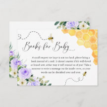Lavender Honey Bee Baby Shower Books For Baby