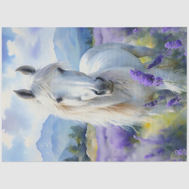 Lavender Horse Tissue Paper (Front)