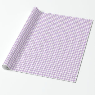 Lavender Houndstooth Pattern Wrapping Paper