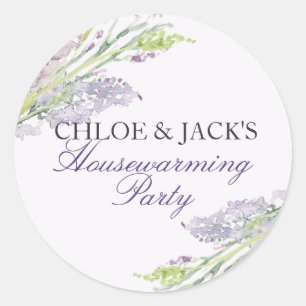 Lavender Housewarming Party Sticker