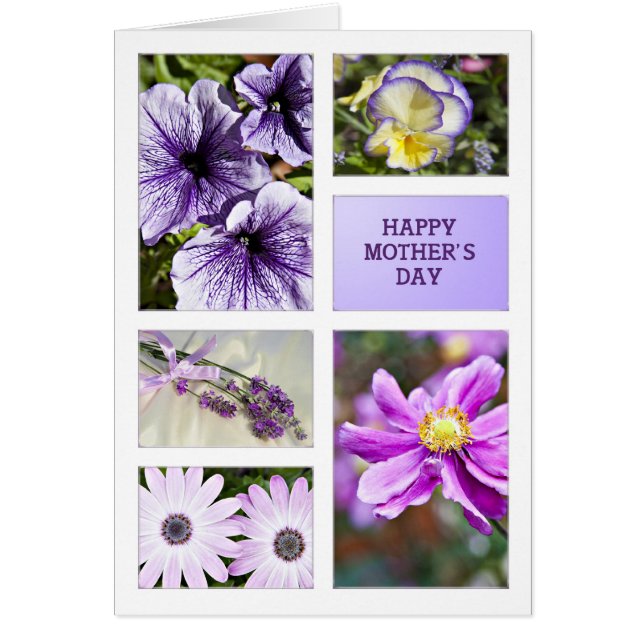 Lavender hues floral Mother's Day card (Front)