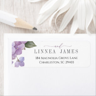Lavender Hydrangea Blush Rose Elegant Wedding
