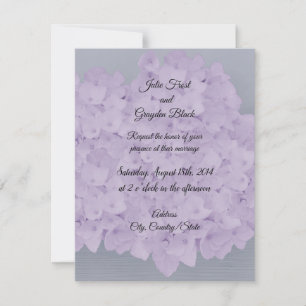 Lavender Hydrangea Wedding Invitation