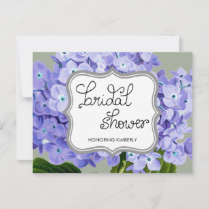 Lavender Hydrangeas Bridal Shower Advice Card