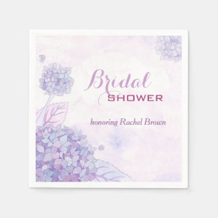 Lavender Hydrangeas Bridal Shower Napkin