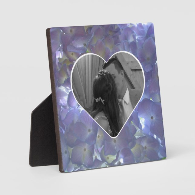 Lavender hydrangeas purple floral  plaque (Front)