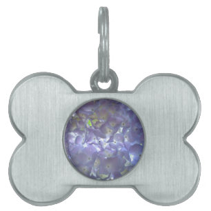 Lavender Hydrangeas purple flowers Pet Name Tag