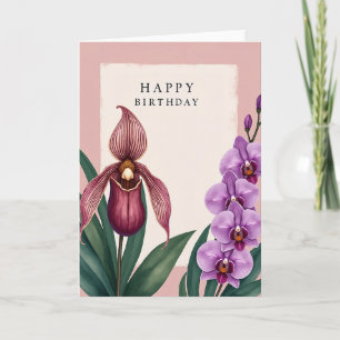 Lavender Illustration Birthday Card