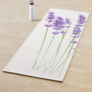 Lavender Illustration Yoga Mat