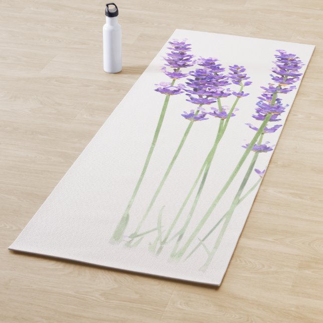 Lavender Illustration Yoga Mat (In Situ)