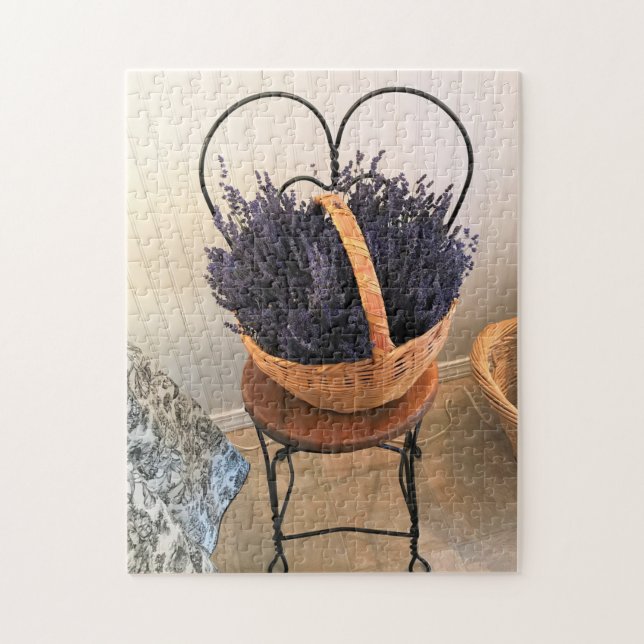 Lavender in a Basket Jigsaw Puzzle (Vertical)