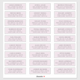 Lavender Individual Guest Address Labels