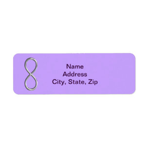 Lavender Infinity Wedding Address Labels