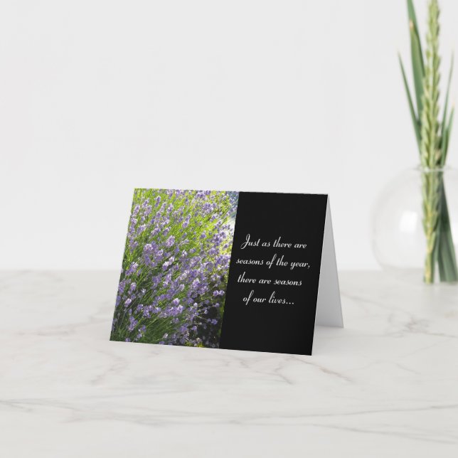 Lavender Inspirational Blank Card (Front)