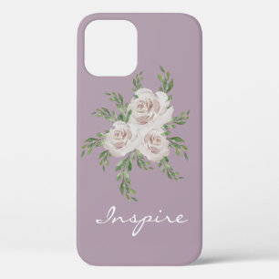 Lavender Inspire Romantic Watercolor Typography iPhone 12 Pro Case