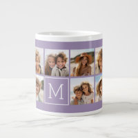 Lavender Instagram Photo Collage Custom Monogram