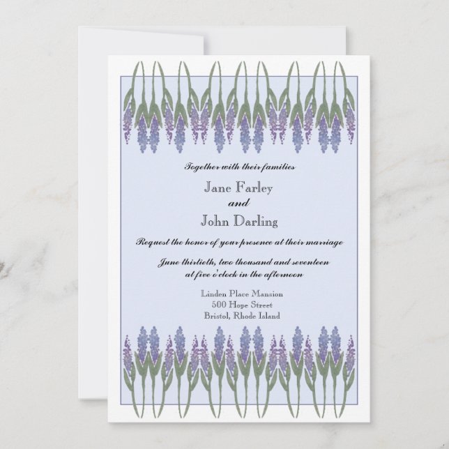 Lavender Invitation (Front)