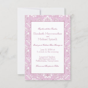 Lavender Invitation, William Morris Style Invitation