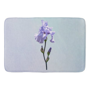 Lavender Iris and Buds Bath Mat
