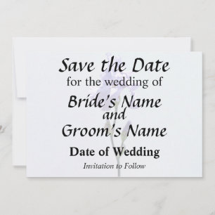 Lavender Iris and Buds Save The Date