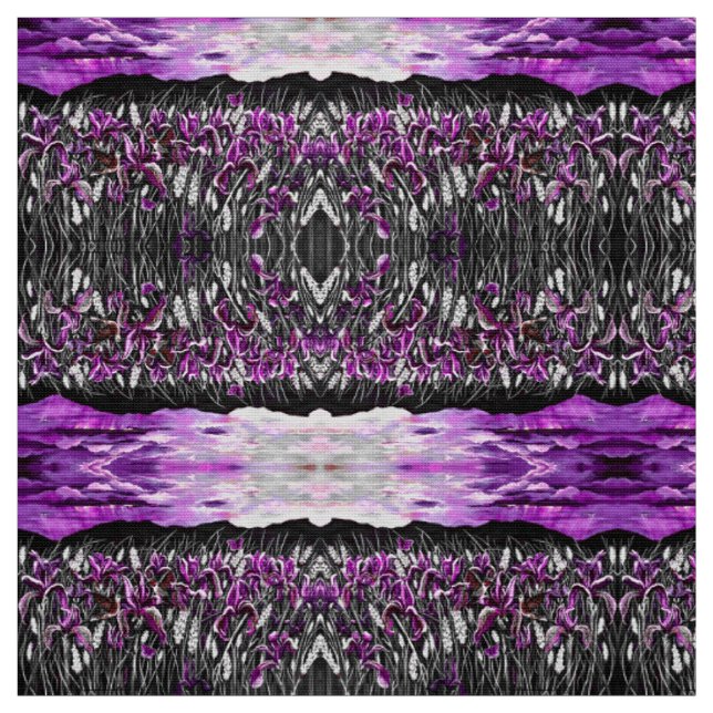 Lavender Iris Storm Fabric (Swatch)