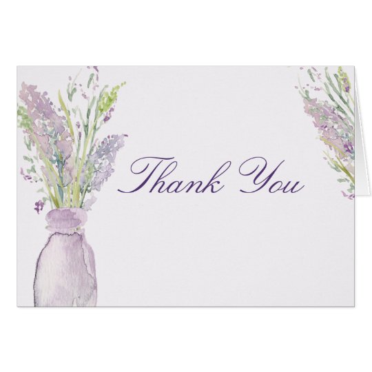 Lavender Jar Thank You Card