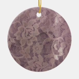 Lavender Lace Ceramic Tree Decoration