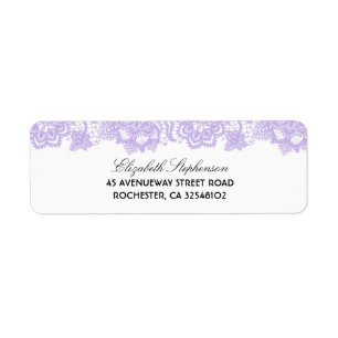 Lavender Lace Elegant White Wedding