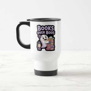 Lavender Lantern Ghost Book Travel Mug