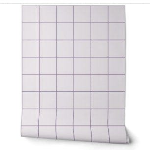 Lavender Large Windowpane Grid Wallpaper