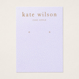 Lavender Leather (image) Earring Display Card