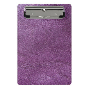 Lavender leather mini clipboard